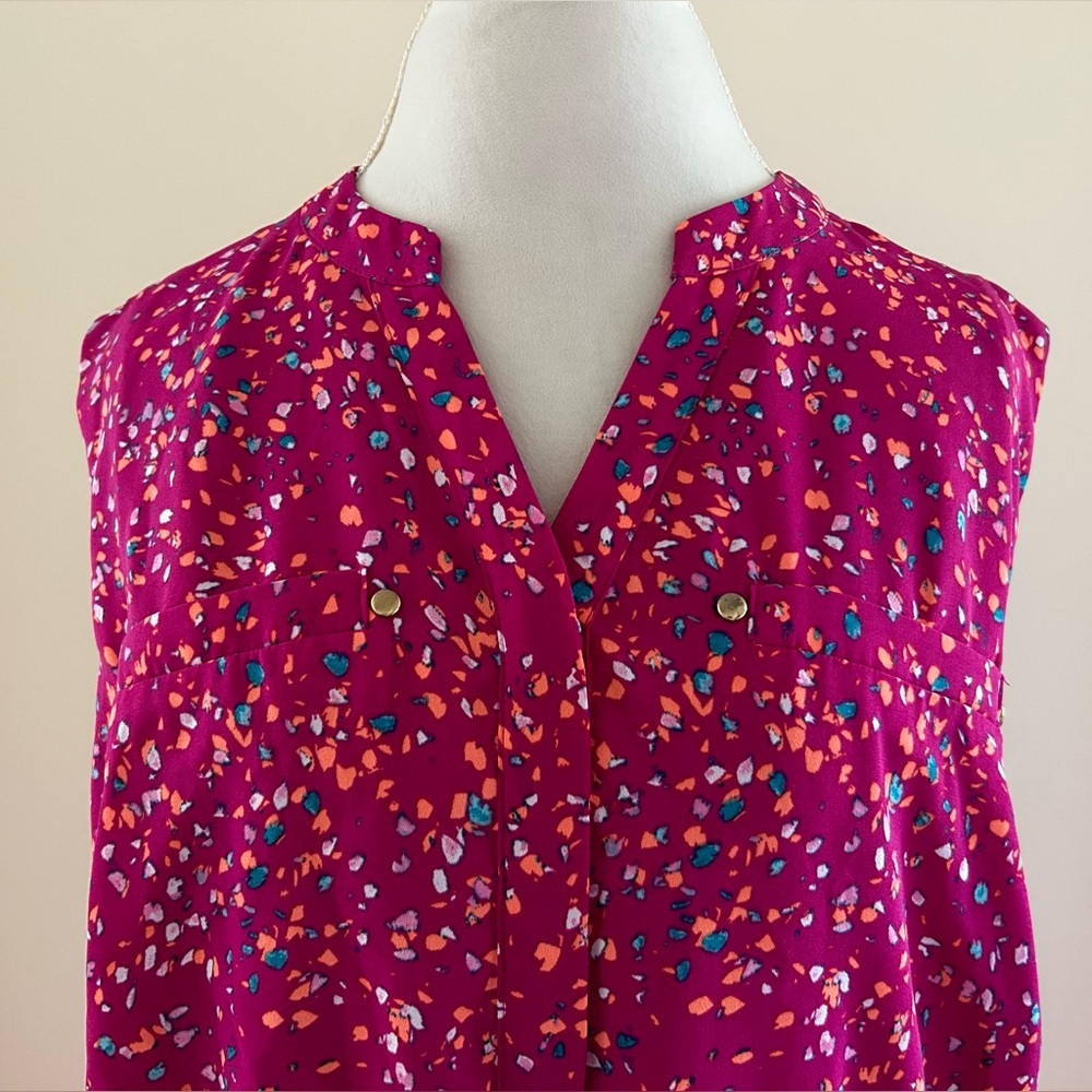 💕CUTE Bright Pink Dress w/Colorful Spots - Picture 2 of 6